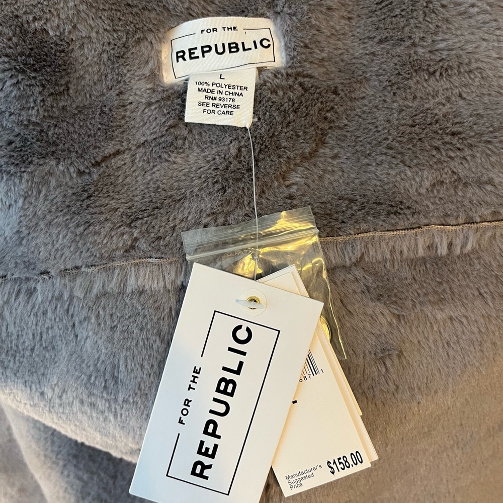 For The Republic Brown Teddy Jacket - Picture 5 of 7